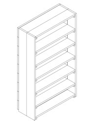 boekenkast bouwtekening
