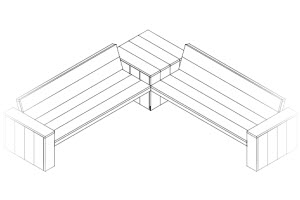 bouwtekening loungebank downloaden