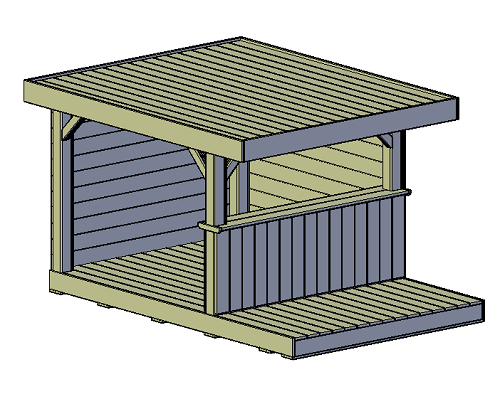 overkapping veranda bouwtekening