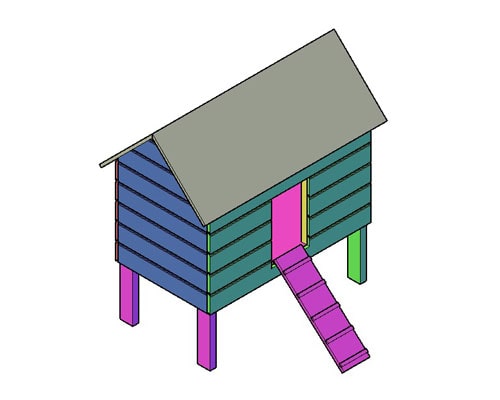 Kippenhok type B bouwtekening