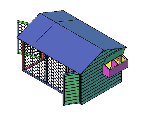 Kippenhok type C bouwtekening