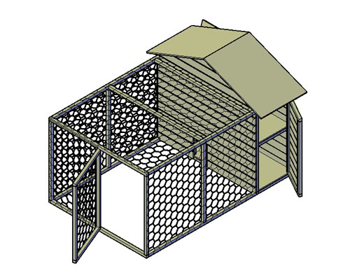 Kippenhok type D bouwtekening
