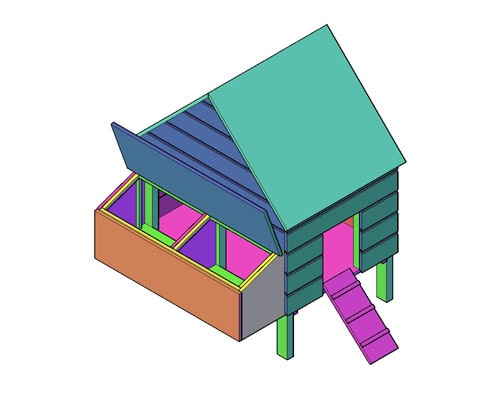 Kippenhok type H bouwtekening
