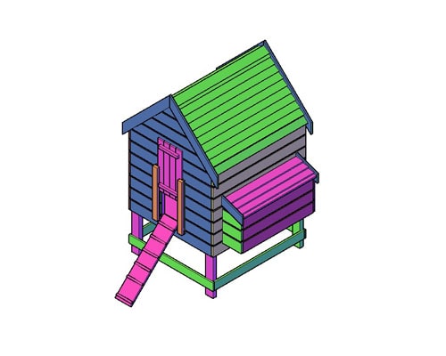 Kippenhok type J bouwtekening
