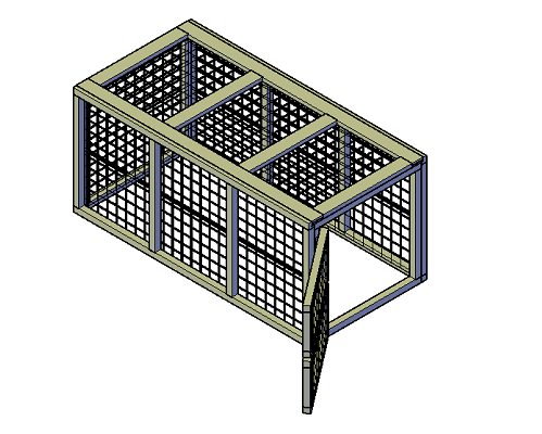 Kippenren groot bouwtekening