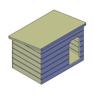 hondenhok bouwtekening