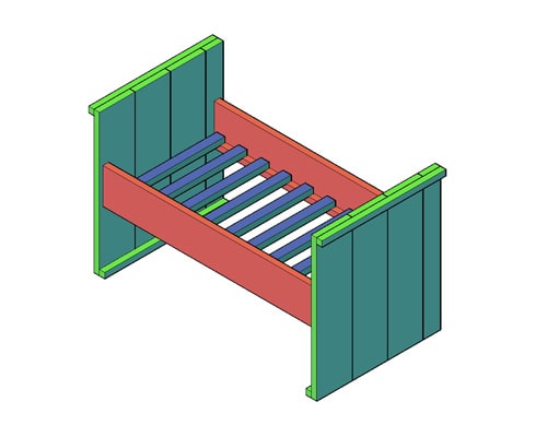 Kinderbed Bouwtekening