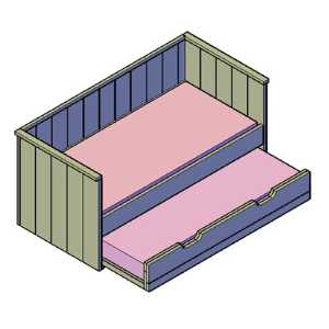 Onderschuifbed bouwtekening