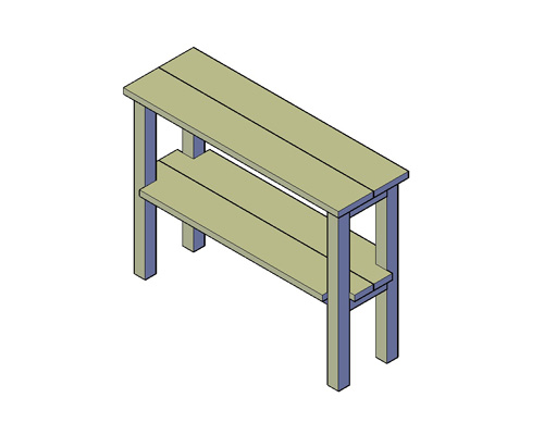 Pottafel Bouwtekening