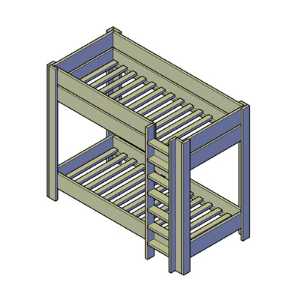 Stapelbed Bouwtekening