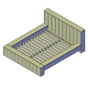 Tweepersoonsbed Bouwtekening