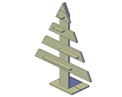 kerstboom bouwtekening