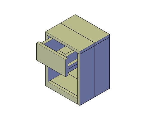 Nachtkastje Bouwtekening