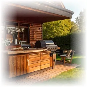 buitenkeuken met barbecue bbq