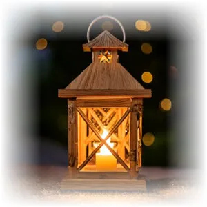 houten kerstlantaarn
